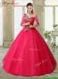 Elegant One Shoulder Beading Quinceanera Gowns with Appliques