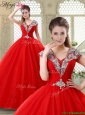 Exquisite Ball Gown Beading Quinceanera Dresses with V Neck