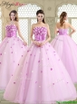 New Arrivals 2016 Spring Straps Quinceanera Dresses with Strapless