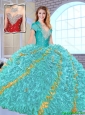 2015 Fsll Modest Beading Sweetheart Quinceanera Gowns in Multi Color