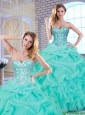 2016 Popular Beading and Ruffles Sweet 16 Dresses with Sweetheart