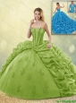 Beautiful Appliques and Pick Ups Quinceanera Dresses with Brush Train