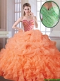 Best Selling Orange Red Sweet 16 Dresses with Beading