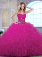 Classical Ball Gown Sweetheart Quinceanera Dresses in Fuchsia