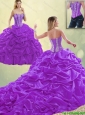 Classical Sweetheart Beading Detachable Quinceanera Dresses with Pick Ups