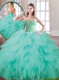 New Style Sweetheart Beading and Ruffles Quinceanera Gowns for 2016