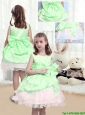 2016 Beautiful A Line Scoop Mini Length Bowknot New Style Little Girl Pageant Dresses in Multi Color