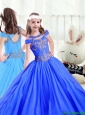 2016 Latest Beading Off the Shoulder Little Girl Pageant Dresses