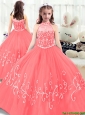 2016 Perfect Beading High Neck New Style Little Girl Pageant Dresses