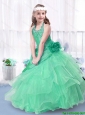 Luxurious Ball Gown Halter Top Little Girl Pageant Dresses for 2016