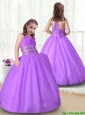 2016 Fashionable Halter Top  New Style Little Girl Pageant Dresses with Beading