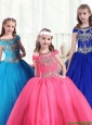 2016 Gorgeous Off the Shoulder New Style Little Girl Pageant Dresses with Beading