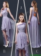 2016 New Style One Shoulder High Low Ruffles Prom Dresses