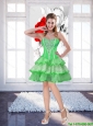 New Spring Green Sweetheart Prom Dresses with Beading for Cocktail