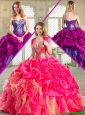 2016 Popular Sweetheart Quinceanera Gowns with Pick Ups and Ruffles