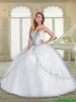 2016 Perfect Sweetheart Beading White Quinceanera Gowns