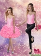 Artistic 2015 Ball Gown Knee Length Beaded Detachable Prom Dress