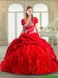 Latest Brush Train Quinceanera Gowns with Beading and Pick Ups