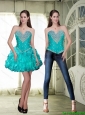 Cheap Mini Length Detachable Prom Dresses with Beading and Ruffles