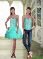 Simple Beaded Sweetheart Detachable Prom Dresses with Mini Length
