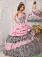 Cute Ball Gown Strapless Quinceanera Gowns in Multi Color