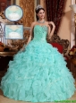 New Arrival Apple Green Quinceanera Dresses with Beading and Ruffles