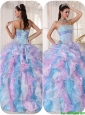 New Arrival Sweetheart Quinceanera Gowns with Ruffles and Appliques