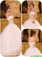 New Arrivals Appliques Quinceanera Gowns in White for 2016