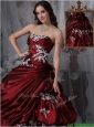 Discount Ball Gown Strapless Quinceanera Gowns with Appliques