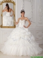 Discount Beading Sweetheart Quinceanera Dresses in White