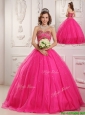 Discount Hot Pink A Line Sweetheart Floor Length Quinceanera Dresses