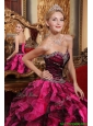 Popular Ball Gown Sweetheart Beading and Ruffles Quinceanera Dresses