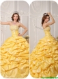 Puffy Ball Gown Pick Ups and Appliques Quinceanera Dresses