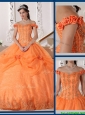 Beautiful Ball Gown Appliques and Hand Made Flowers Sweet 16 Dresses