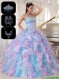 Cheap Ruffles and Appliques Sweet 16 Dresses  in Multi Color