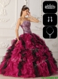 Exquisite Organza Ruffles Sweet 16 Dresses in Multi Color