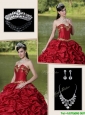 Puffy Brush Train Quinceanera Dresses  with Appliques and Pick Ups