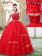 Inexpensive Strapless Prom Dresses with Hand Made Flowers