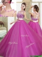Modern Scoop Sweet 16 Dresses with Belt and Appliques
