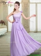 2016 Spring High Neck Lace Lavender Elegant Bridesmaid Dresses