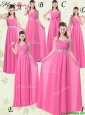 Fashionable Empire Ruching Prom Dresses for Rose Pink