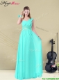 Gorgeous Empire Bridesmaid Dresses with Belt in Apple Green