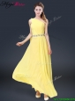 Fashionable One Shoulder Modest Prom Dresses in Yellow