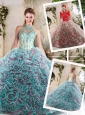 Hot Sale Appliques and Ruffles Quinceanera Dresses with Halter Top