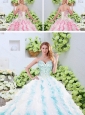 Popular Beading and Ruffles Quinceanera Dresses with Brush Train