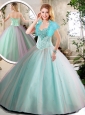 2016 Elegant Aqua Blue Quinceanera Dresses with Beading