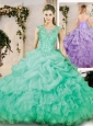 2016 Latest Sweetheart Appliques Quinceanera Dresses with Brush Train