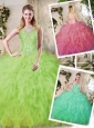 2016 Modern Ball Gown Quinceanera Dresses with Appliques and Ruffles