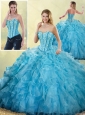2016 Pretty Sweetheart Ball Gown Detachable Quinceanera Skirts with Beading