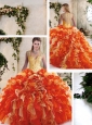 Cute Multi Color Quinceanera Gowns with Beading and Ruffles